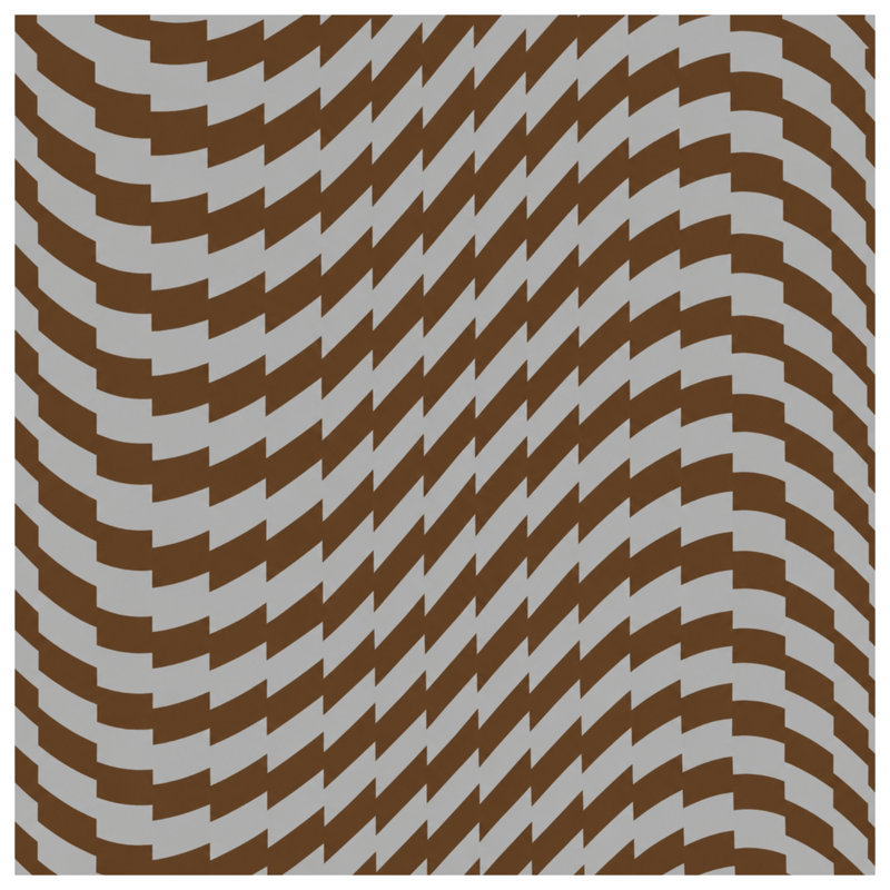 Couvertures d'illusion optique brun-gris, L 50 po x H 60 po
