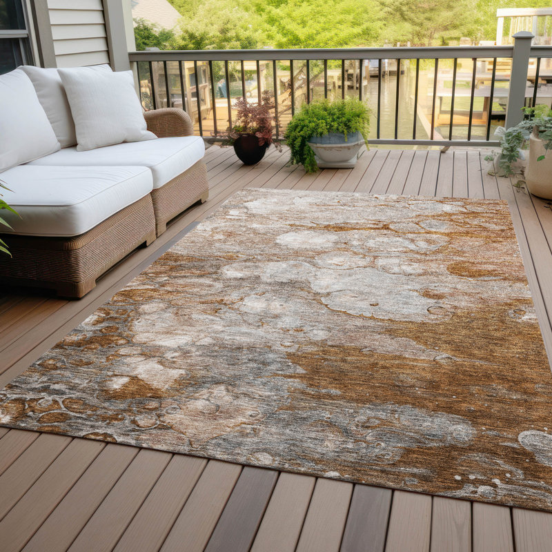 Tapis intérieur / extérieur Rattee avec envers antidérapant, Rectangle 3 pi x 5 pi