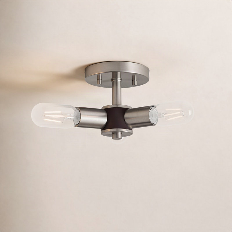 Martella Semi Flush Mount, Brushed Nickel