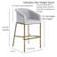 Hampton Hampton Tabouret de bar moderne, similicuir blanc avec structure en acier doré-1949793118-1949793112