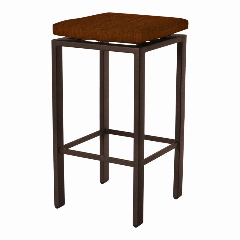 Aris Outdoor Bar Stool, Flagship Stone Sunbrella®, Copper Creek, 31.25"
