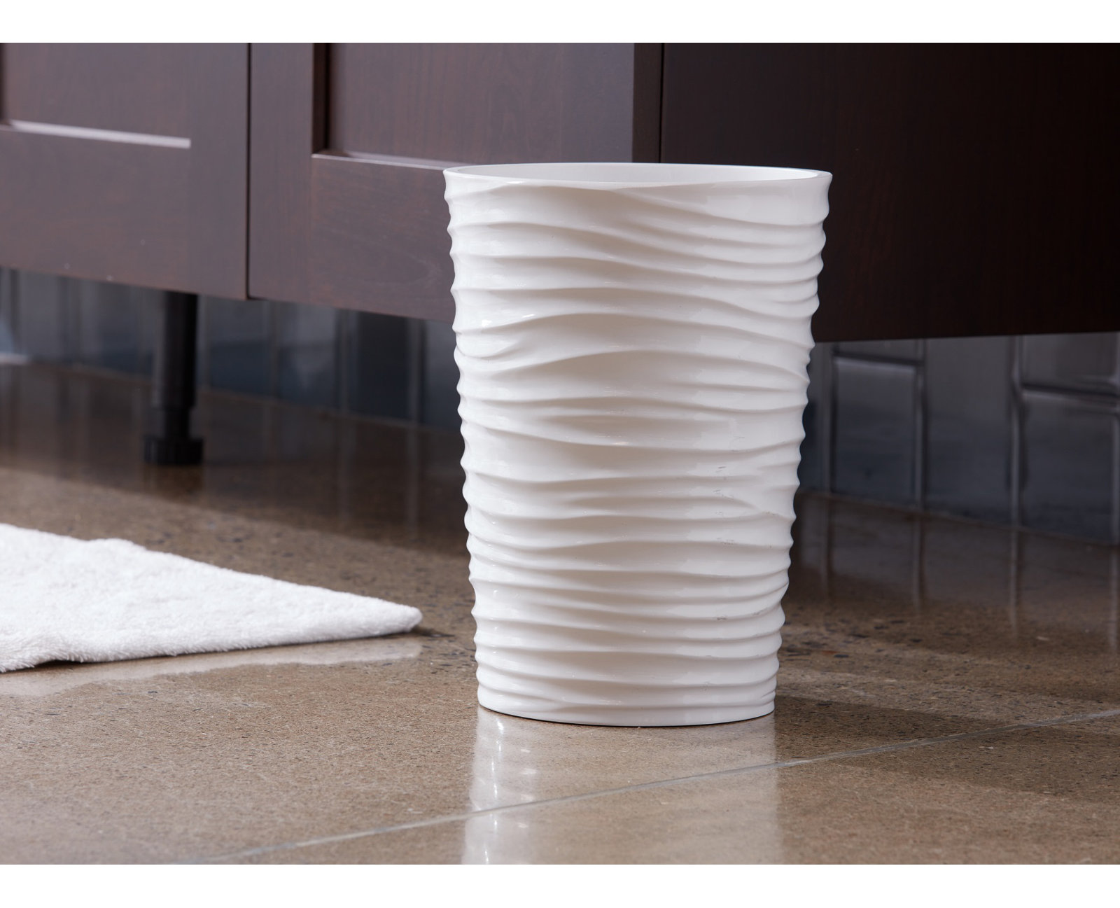 Acton Resin Open Waste Basket