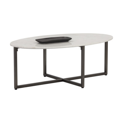 Table basse KIara - ovale - blanc