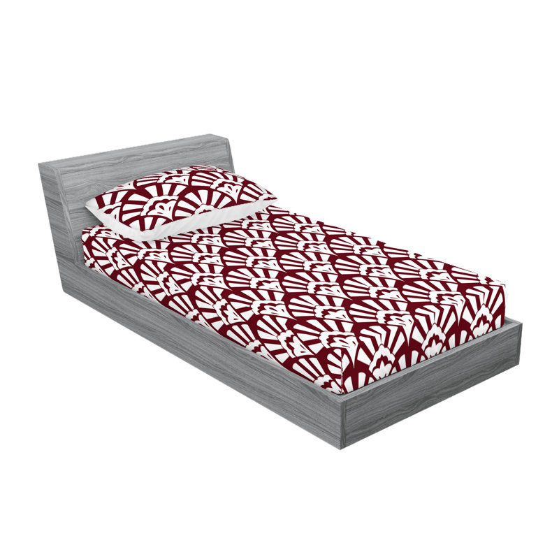 Drap-housse et taie décorative femme Ambesonne, Ensemble de draps pour lit simple avec 1 taie d'or