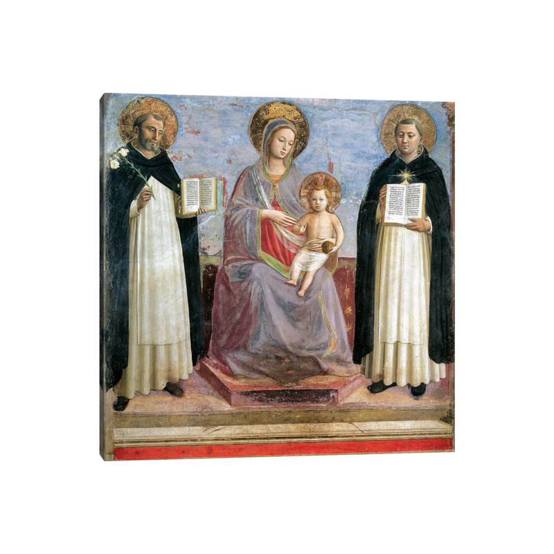 The Virgin And Child With St. Dominic And St. Thomas Aquinas, 1424-30- Gallery-Wrapped Canvas Giclée