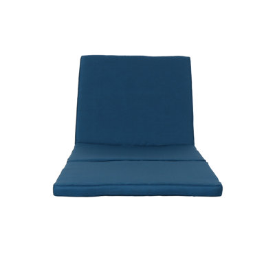 Blue Water- Outdoor Chair Back Cushion, 77.56In.D X 24.75In.W 1.99In.H, 100% , No Assembly Required Deck Cushion - Water , 77.56"X24.75"X1.99",