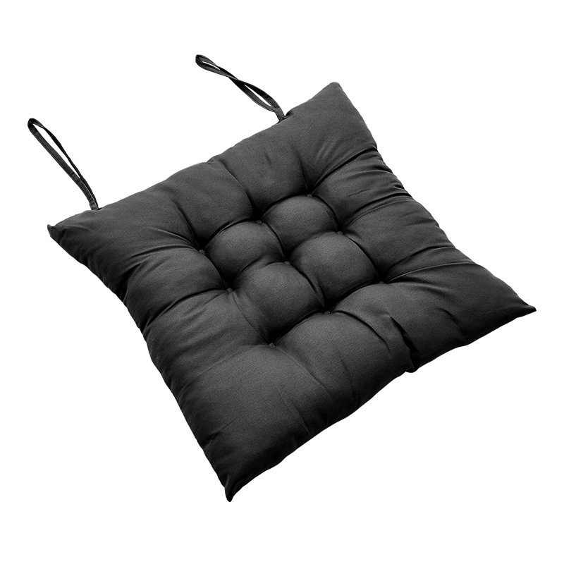 4Pcs Soft Thicken Tatami Seat Cushion, Black