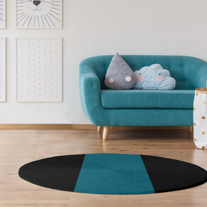 Tapis en poly-rayures jacksonville retour foote, Rond 5 pi