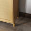 Armoire de rangement Corbisez avec portes en rotin tissé et tablettes réglables
