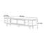 Solid Oak TV Stand with Sliding Rattan Cabinet-1517632111