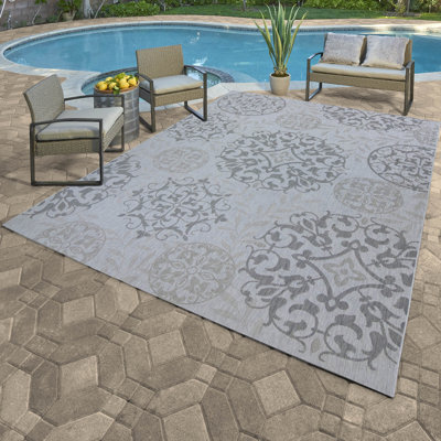 Tapis intérieur / extérieur gris Paseo Gunthild