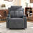 33" Wide Massage Swivel Glider Recliner With Heat & Cup Holders-320507022