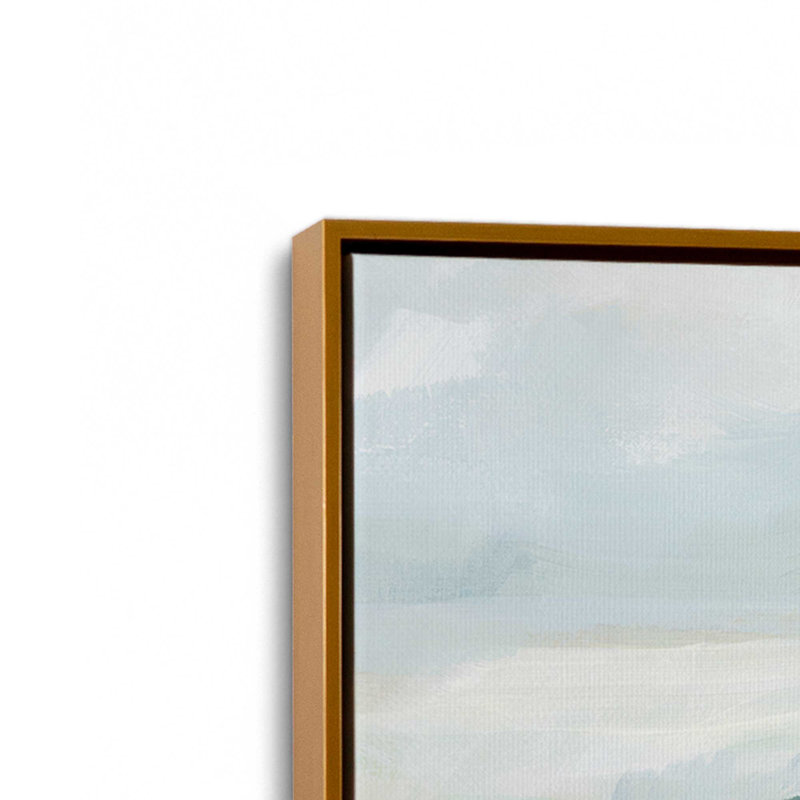 Impression sur toile Soft Coastal Layers II, H 20,75 po x l 30,75 po x P 1,75 po, Cadre flottant or poli, 1