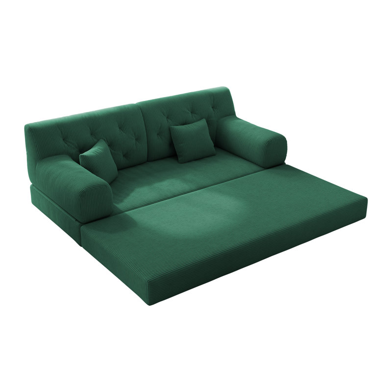 Convertible Sofa Bed, Boneless Couch 4 in 1 Foldable Floor Sofa Couch, Loveseat Sofa Bed for Living Room, No Assembly Required