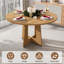 Ensemble de table de salle à manger en bois aggloméré de 47 pouces avec chaises 4/6 en tissu, ensemble de salle à manger de cuisine moderne pour le salon-584414328-584793574