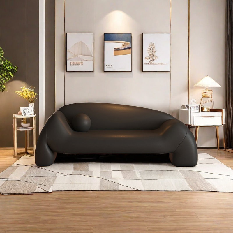 Durable Cat-Scratch Resistant Chaise Longue, Black