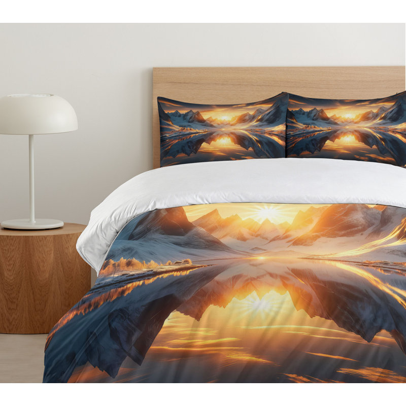 Lake Duvet Cover, California King Duvet Cover + 2 Standard Shams