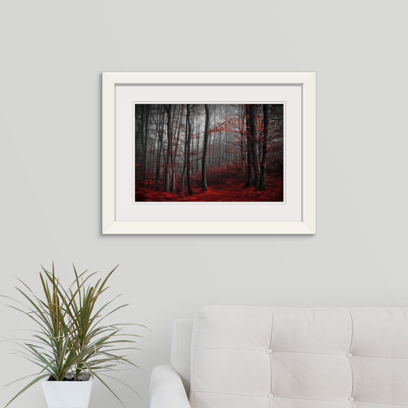 Impression « Bloody River », Cadre blanc, H 20 po x l 26 po x P 1 po