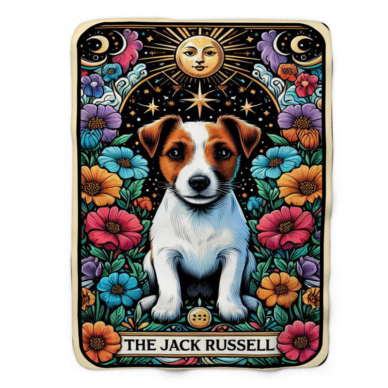 Jack Jack Jack Russell Tarot Card - 1 pièce Premium, L 50 po x L 60 po