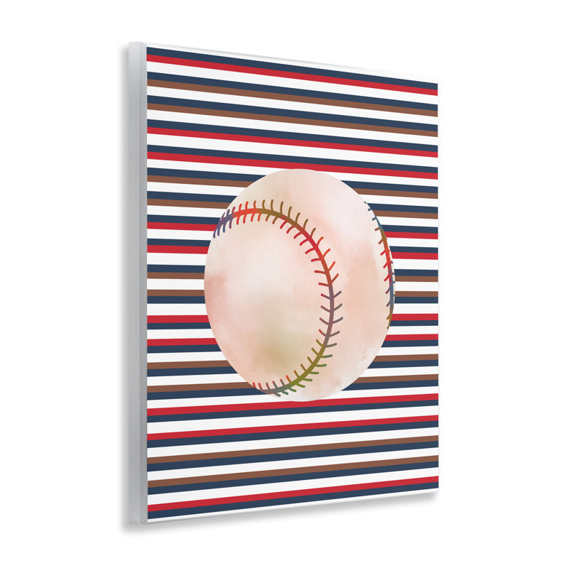 Stripes and Sports Baseball Plaque murale, design par Marcus Prime