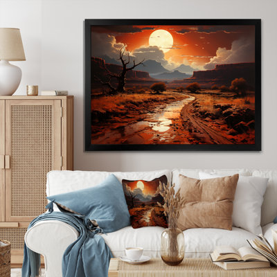 «Moonlit Sunset On Canyon Landscape IV - Canyon & Desert», art mural