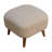 Solid Wood Boucle Cream Square Footstool