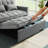 Collinward 53" W Murphy Sofa Bed Loveseat with Adjustable Tufted Back and USB Outlet-297002981-297002897
