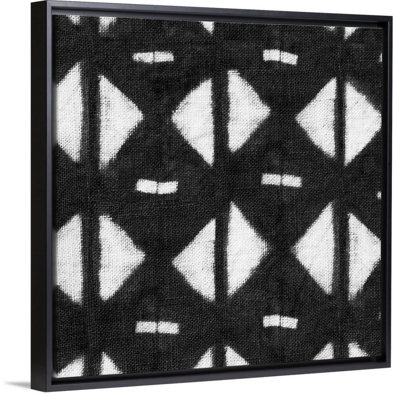 Reproduction d’art sur toile, "shibori Black III" par Nancy Green, H 22 po x l 22 po x P 1,75 po, Cadre noir