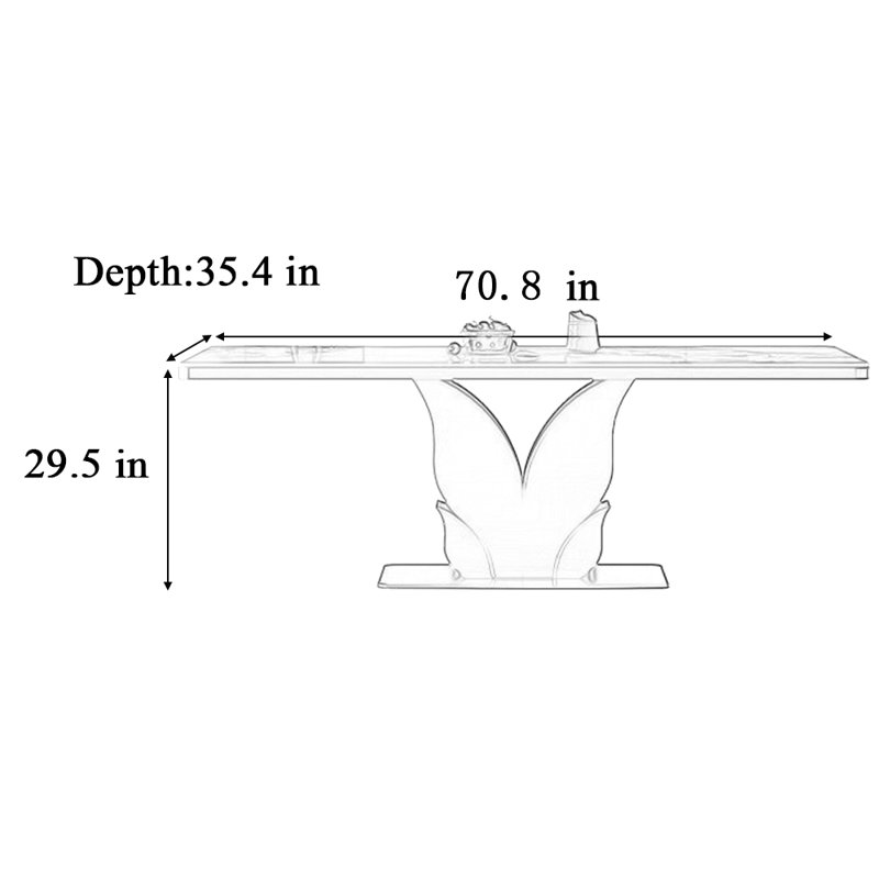 Romyn, 29.5"H x 70.8"L x 35.4"W 