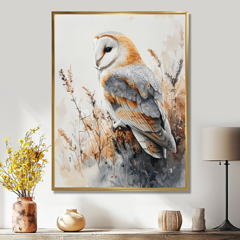 Fevbas - animaux, impressions sur toile, H 44 po x l 34 po, Impression encadrée flottante, Doré