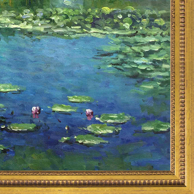 "Water Lilies", reproduction d'art sur toile, H 29 po x l 41 po x P 2 po, Reine dorée de Versailles