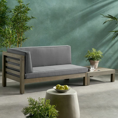 Corner Bench Set With Coffee Table For Backyard