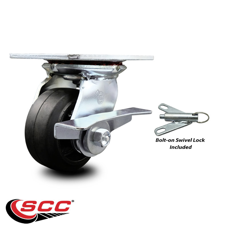 Rubber on Steel Caster