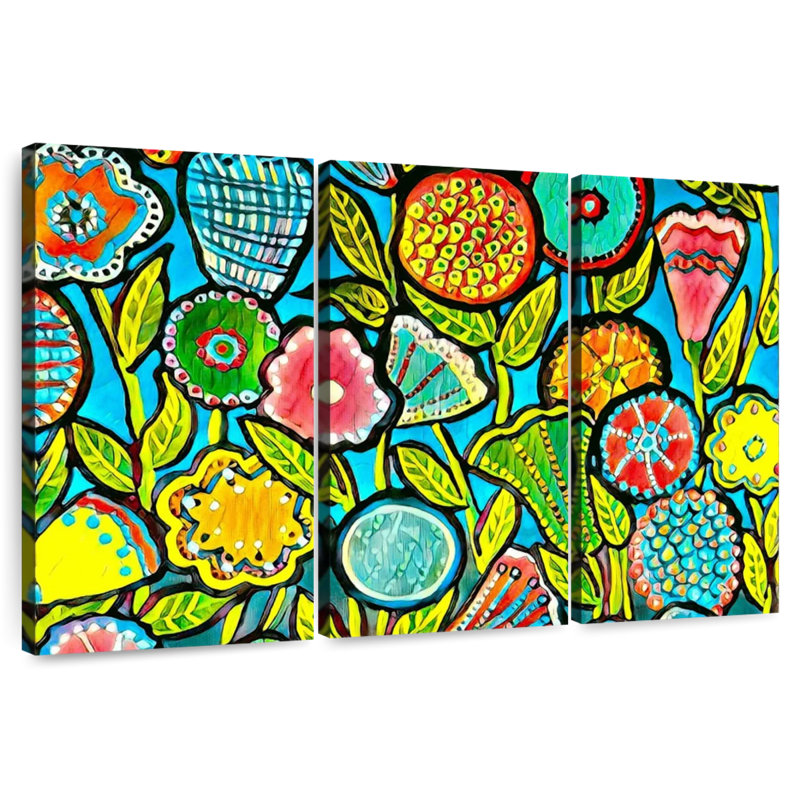Motif floral coloré Avery Fun, H 48 po x l 74 po