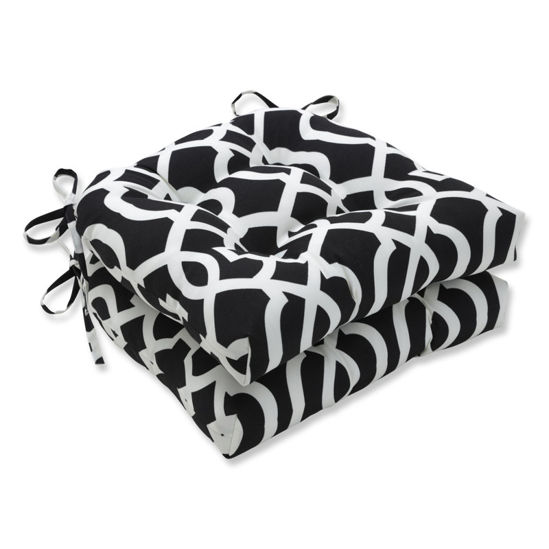 Coussin de chaise intérieur / extérieur Abdulazis, Noir, L 17,5 po