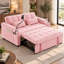 Canapé-lit convertible 3 en 1 en velours, avec fauteuil inclinable, dossier réglable, ports USB et Type-C, support pour téléphone, porte-gobelets et poches latérales.-134738002