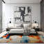 Tapis bleu / jaune / rouge Splash-397908793