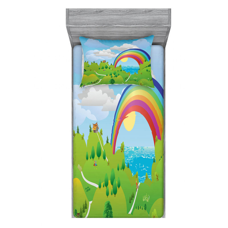 Microfiber Sheet Set, Twin Sheet Set with Fitted Sheet
