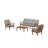 Mission 4 Piece Sofa Seating Group with Cushions-88752861-131207996