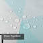 Rideau de douche abstrait triangulaire bleu sarcelle avec 12 crochets-1592370174