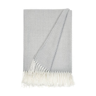 Jeté à franges Herringbone