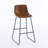 Modern PU Leather Bar Stools with Cushioned Seat – Comfortable Counter Height Kitchen Island Seating,  Set of 2-936272304-936272316-908973587