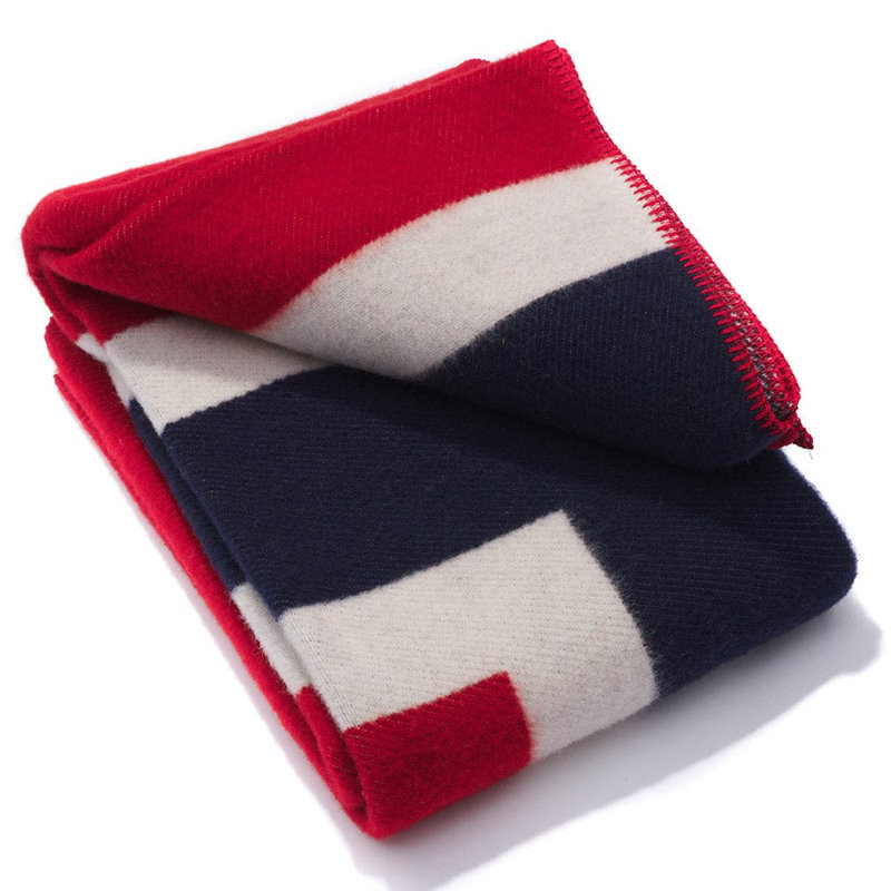 Norwegian Flag Wool Throw
