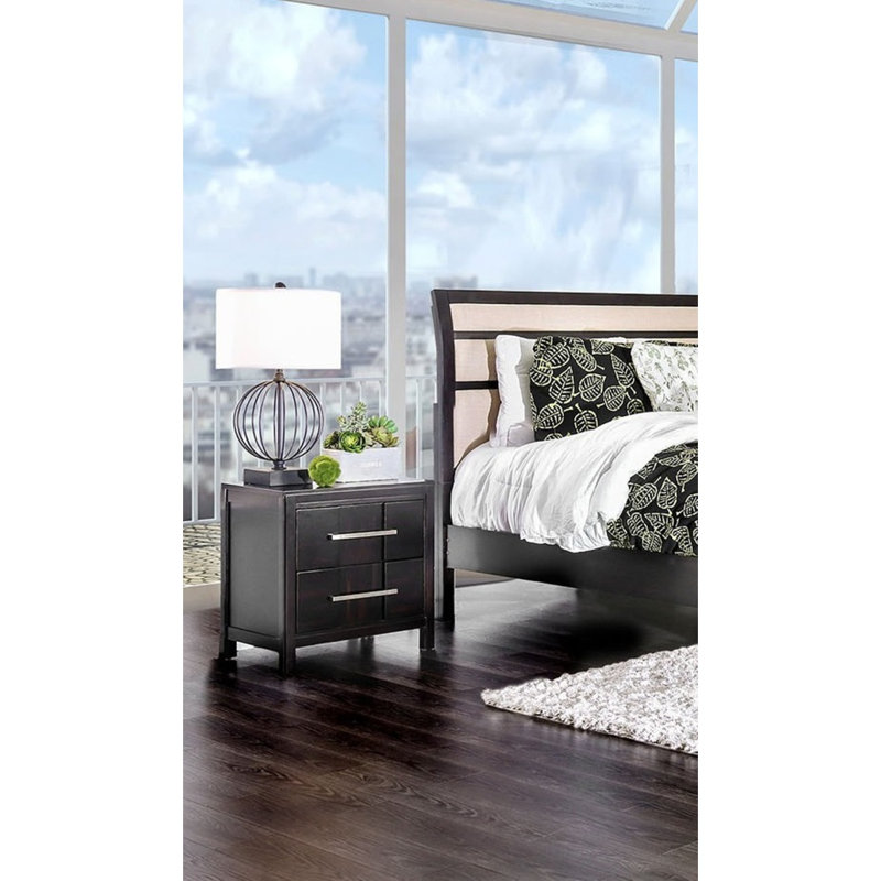 Nightstand For Bedroom, Espresso