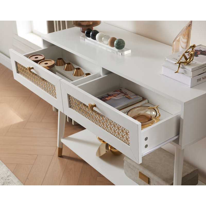 Hedva 41.9'' Console Table, White