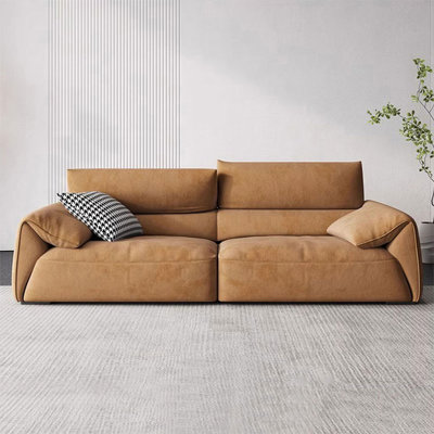 Canapé modulaire brun en polyester