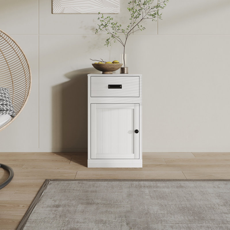 DOOR CABINET WITH A DRAWER IN WHITE, White