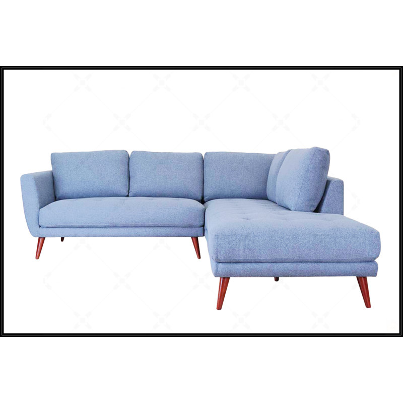 Canapé modulaire Casey Raf bleu denim, parfait pour le confort moderne et les espaces de vie élégants