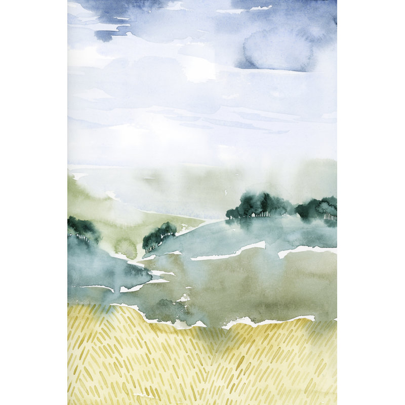 «Mountain Vale II», peinture sur toile, H 12 po x l 8 po
