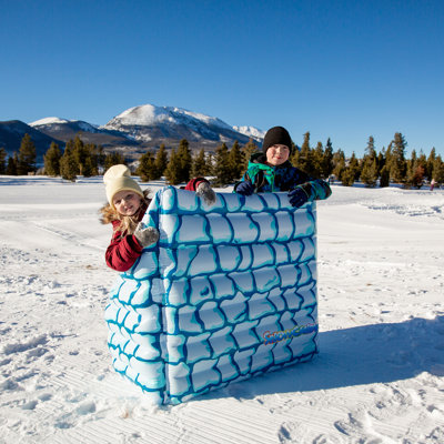 Snowcandy Inflatable Jumbo Snow Bunker- The Ultimate Snowball Fight Bunker To Protect You From Incoming Snowballs- Portable Snowball Defence For Winter Fun.